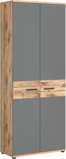 Büroschrank Mason - Nox Oak / Basalt Grau