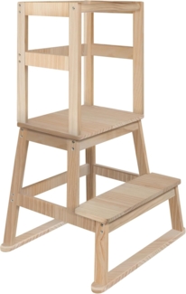 BOMI® Vario Lernturm Kinder Schemel Swubi aus Holz I Lerntower für Kinder ab dem Stehalter | Tower Küche Kindermöbel Learning Tower I Mehr Sicherheit bei Kindererziehung