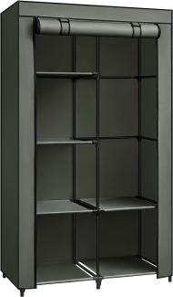 SONGMICS Kleiderschrank, Stoffschrank, 6 Ablagen, Verschiedene Aufbaumöglichkeiten, 88 x 45 x 168 cm, für Schlafzimmer, Ankleidezimmer, salbeigrün RYG084C02