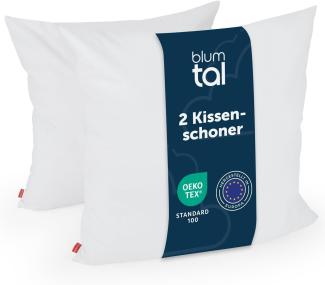 Blumtal Kissenbezug Blumtal Wasserdichter, Atmungsaktiv, Anti-Milben, (2 Stück), Kissenschoner mit Reißverschluss, Oeko-Tex 100 Zertifiziert