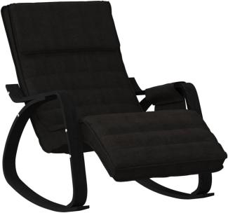 vidaXL Schaukelstuhl Schwarz Stoff 351080