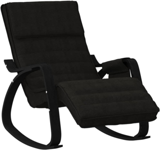 vidaXL Schaukelstuhl Schwarz Stoff 351080