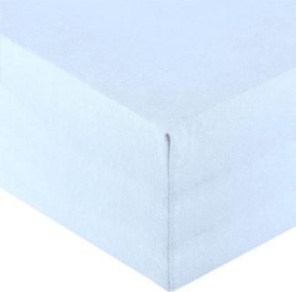 aqua-textil Spannbettlaken Royal Spannbetttuch Elastan 90x200-100x220 cm aquablau, Baumwolle, (1 Stück), bügelfrei,dauerelastisch und weich,extrem feine Fasern