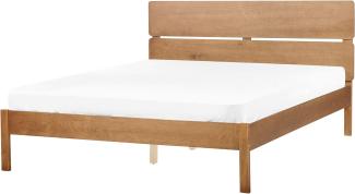 Holzbett hellbraun Lattenrost 160 x 200 cm BOISSET