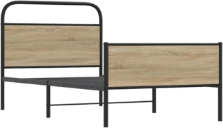 vidaXL Bettgestell ohne Matratze 100x190 cm Sonoma-Eiche Holzwerkstoff 4100386