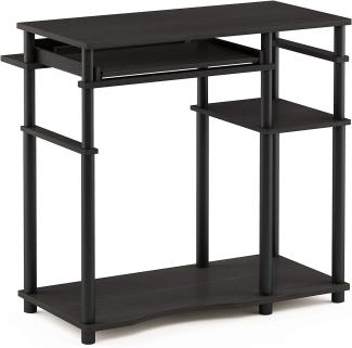 Furinno Abbott Schreibtisch mit Bücherregal, Holz, Espresso/Schwarz, 46. 99x46. 99x79. 81 cm