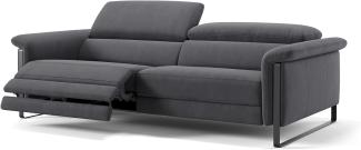 Sofanella Stoffsofa Palma 3-Sitzer Sofa Stoffgarnitur in Dunkelgrau