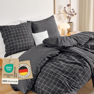 Blumtal Bettwäsche Biber Bettwäsche Oeko-TEX zert. Flanell Bettwäsche Baumwolle 100%, 60 °C waschbar