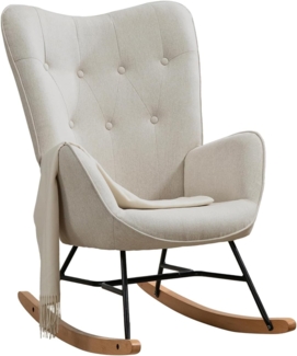 MEUBLE COSY Schaukelstuhl Relaxstuhl Schaukelsessel Sessel Stuhl Wohnzimmersessel Relax Lounge mit gepolsterter Sitzfläche, 68 x 87 x 98 cm