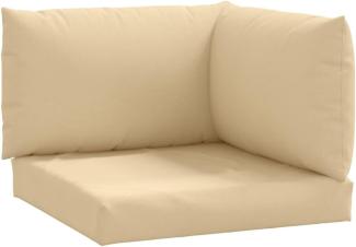 vidaXL Palettenkissen 3-tlg. Melange Beige Stoff