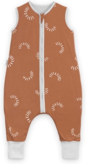 Ehrenkind® Babyschlafsack | Schlafsack mit Füßen 2.5 TOG | Bio-Baumwolle | Ganzjahres Schlafsack Baby Gr. 100 Farbe Zimt Gemustert | Oeko-Tex | Schlafsack winter und Sommer Schlafsack Kinder