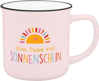 Becher in Emailloptik "Eine Tasse voll Sonnenschein"