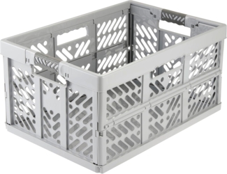 keeeper ben Stabile Profi-Klappbox mit Soft-Touch Griffen, 54 x 37 x 28 cm, 45 l, Grau (Nordic Grey)