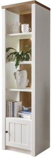 Regal Seyne in weiß Pinie und Eiche Landhaus 50 x 198 cm