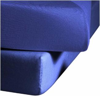 Fleuresse Mako-Jersey-Spannlaken comfort Farbe royal 6012 100/200