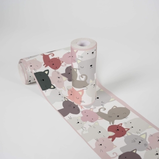 A.S. Création Bordüre Little Cats, glatt, Motiv, abstrakt, naturalistisch, Tapete Kinder Borte Wohnzimmer Schlafzimmer Küche Design Kinderzimmer