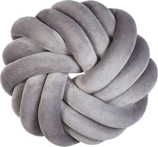 Dekokissen Ohne Muster AKOLA Samtstoff 30 x 30 cm Grau