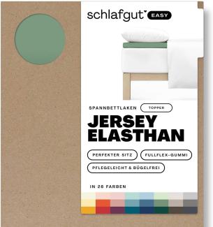 Schlafgut Spannbettlaken EASY Jersey Elasthan Topper, Jersey, Gummizug: rundum, (1 Stück), MADE IN GREEN by OEKO-TEX®