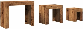 vidaXL Satztische 3 Stk. Altholz-Optik Holzwerkstoff 856672