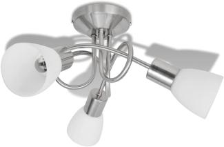 Deckenleuchte mit Glas-Lampenschirmen für 3 E14 Glühlampen
