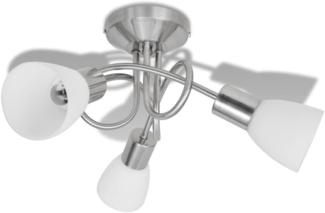 Deckenleuchte mit Glas-Lampenschirmen für 3 E14 Glühlampen