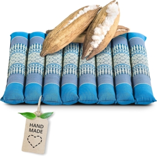 livasia Sitzkissen Steppkissen 35 cm, vegan und handgefertigt, 35 x 35 x 4,5 cm, Kapok