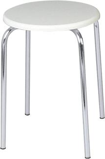Wenko Badhocker Exclusiv weiß-chrom