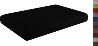 sunnypillow Palettenkissen mit abnehmbarem Bezug Kaltschaum Palettenauflage Palettenpolster Palettensofa Sitzkissen Rückenlehne Indoor Outdoor Sitzkissen 120 x 60 x 15 cm Schwarz