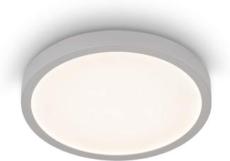 LED Deckenleuchte, Stahl silber, weiß, D 28,5 cm