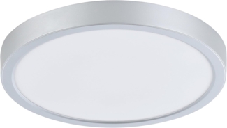 LED Deckenleuchte, Stahl silber, weiß, D 28,5 cm