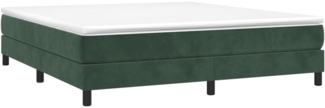 Boxspringbett Dunkelgrün 160x200 cm Samt [3120781]