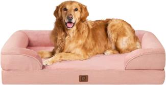 EHEYCIGA Orthopädisches Hundebett Grosse Hunde, Memory Foam XL, Waschbar, Wasserdicht rutschfest, mit Hohem Rand