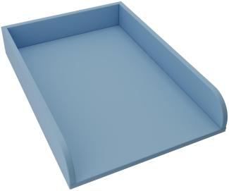 REGALIK Wickelaufsatz für Kommode 72x50 cm - Abnehmbar Wickeltischaufsatz für Kommode in Blau - Abgeschlossen mit ABS Material 2mm mit Abgerundeten Frontplatten