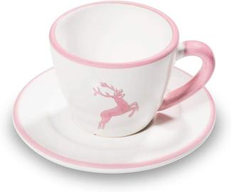 Gmundner Keramik Rosa Hirsch Espresso f. Dich/2tlg. Geschenkk.