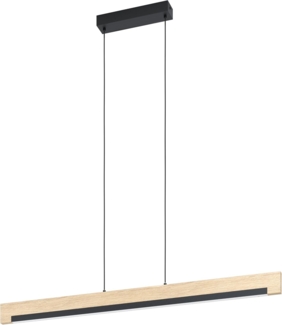 Eglo 99293 LED Hängeleuchte CAMACHO schwarz, braun L:110cm B:6cm H:110cm dimmbar 3000K