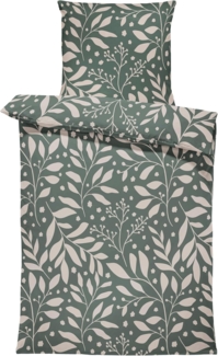 One Home Bettwäsche Blätter, Jersey, 2 teilig, geblümt Blumen, kuschelig weiche Baumwolle Normalgröße