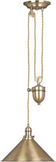 Elstead Lighting Provence 1-Light Rise and Fall Pendelleuchte altmessing