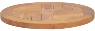 vidaXL Tischplatte Massivholz Teak Rund 2,5 cm 40 cm 316153