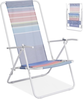 HOMECALL Campingstuhl Great-sale Ultraleicht Klappstuhl Strandstuhl mit Regenbogen Textilene, 2 fach verstellbare Rückenlehne, bis 100 kg