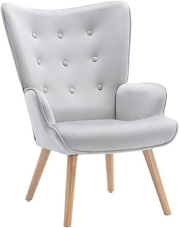 Vente-unique - Sessel - Samt - Grau - VATELY