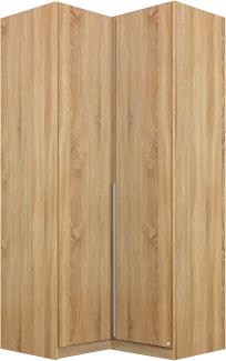 Rauch Möbel Alabama Eckschrank Schrank Kleiderschrank Eiche Sonoma, 2-türig, Inklusive Zubehörpaket Basic, 1 Kleiderstange, 7 Einlegeböden, BxHxT 100 x 229 x 102 cm