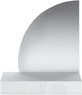 Vente-unique - Frisiertisch hängend mit LED-Spiegel - 2 Schubladen - Weiß glänzend - JINEZA