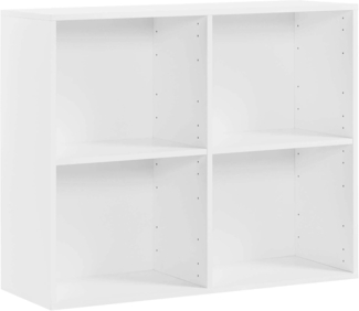 mokebo Aktenregal Der Verstauer, 4 Fächer, Standregal, Holzregal, Bücherregal oder Würfelregal in Weiß