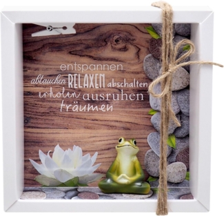 ZauberDeko Geschenkbox Geldgeschenk Verpackung Wellness Entspannung Massage Yoga Frosch