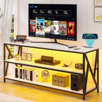 Lvifur TV-Ständer TV Schrank mit LED-Beleuchtung,Fernsehschrank Lowboard Sideboard fur bis zu 65 Zoll,TV Fernsehtisch Für Wohnzimmer(40 x 140 x 60 cm)