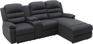 Vente-unique - Ecksofa Relaxsofa - Ecke Rechts - Stoff - Anthrazit - MACEDONIA