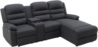 Vente-unique - Ecksofa Relaxsofa - Ecke Rechts - Stoff - Anthrazit - MACEDONIA
