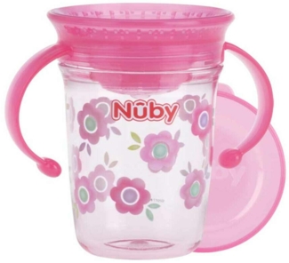 Nuby 360° Wonder Becher mit Griff 240 ml Rosa