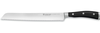 Wüsthof Classic Ikon Brotmesser mit Präzisions-Doppelwelle 23 cm