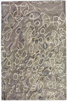 Designer Teppich - 243 x 155 cm - silber